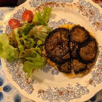 Appetizer: eggplant tartelette at La Cabane en Ville in Aix-en-provence