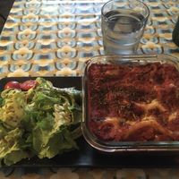 Cannelloni and a side salad  at La Cabane en Ville in Aix-en-provence