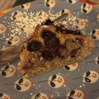 Almond blueberry tart  at La Cabane en Ville in Aix-en-provence