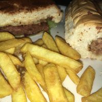 Split burger and hot dog at Sapori in Birkirkara