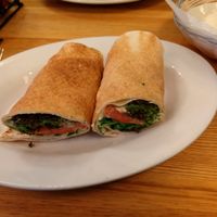 Falafel sandwich (vegan) at Jerusalem Garden in Ann Arbor