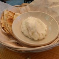 Toum (garlic spread, vegan) at Jerusalem Garden in Ann Arbor