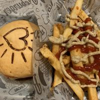 Lovely burger at Bareburger -  W 57th in New York City