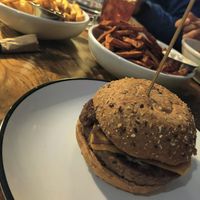 Impossible standards burger at Bareburger -  W 57th in New York City