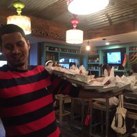 On one arm  at Bareburger -  W 57th in New York City