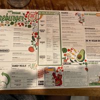 Vegan menu  at Bareburger -  W 57th in New York City