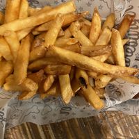 Fríes and Vegan sauces  at Bareburger -  W 57th in New York City