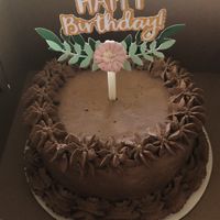 Vegan chocolate birthday cake! at Catherine's Cupcakery in Yuma