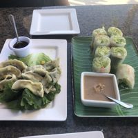Fresh veggie spring rolls & veggie gyoza at Yuma Thai Cuisine in Yuma