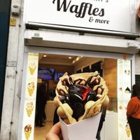 Vegan bubble waffle  at  Fresh & Berry in Vienna