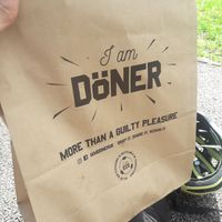 Takeaway bag at I Am Doner in Harrogate