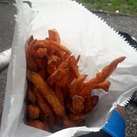 Sweet potato chips at I Am Doner in Harrogate