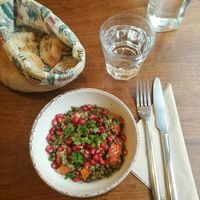 Salade de lentilles et potimarron at Lotus & Cactus in Paris