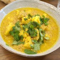 Potato/romanesco curry at Lotus & Cactus in Paris