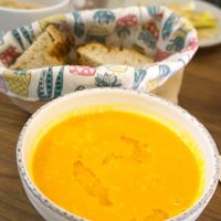 Pumpkin velouté at Lotus & Cactus in Paris