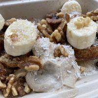 Banana Nut Waffle Toasts   at Bare Blends in Albany