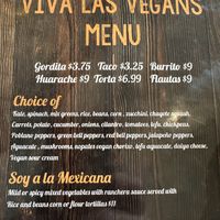 Vegan section   at Luna Mexicana in Joliet