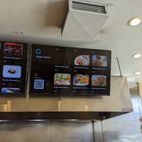 Menu board at Ole Ole Burrito Express in Oakland