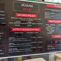 Vegan menu section at Ole Ole Burrito Express in Oakland