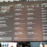 Choices at Joe & The Juice - Sankt Johannesgatan in Malmo