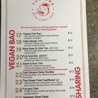 Menu  at Funbuns in Hastings