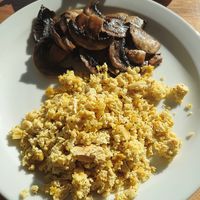 Scrambled tofu and mushrooms at The Ark in Northampton