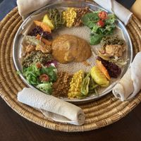 Vegan plate for two  at Abyssinia in Strasbourg