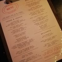 The menu October 2018 at The Stanley in Norwich