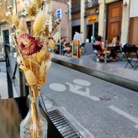 Seating outside. at Laska in Lyon