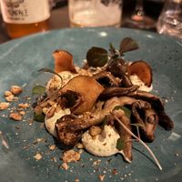 Menu Surprise du soir : Champignons sur crème au géranium at Laska in Lyon
