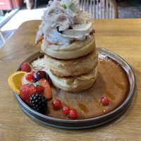 Dutch Apple Pancakes (very little maple)  at Mr. Stacks in Amsterdam