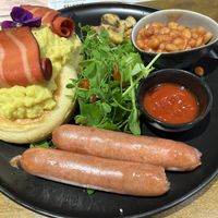 English Breakfast (the eggs are inedibly salty)  at Mr. Stacks in Amsterdam