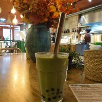 matcha 

 at Mr. Stacks in Amsterdam