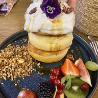 Banana breakfast stack  at Mr. Stacks in Amsterdam