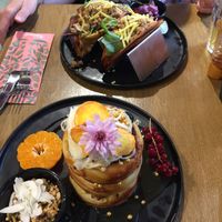 Bananas pancakes at Mr. Stacks in Amsterdam