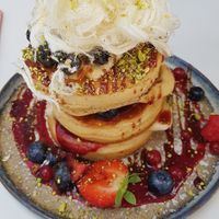 "Standard" pancake stack, so delish! at Mr. Stacks in Amsterdam