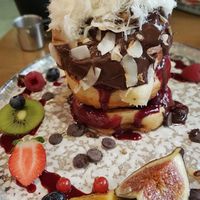 Choco hazelnut stack🌰🥞 at Mr. Stacks in Amsterdam