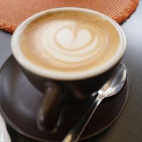 Cappuccino Soja Milch at Café Maria Theresia in Merano