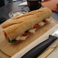 Tomate Mozzarella Barguette at Café Maria Theresia in Merano