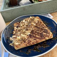 Peanut butter, banana toast at Tropical Soul in Gran Canaria