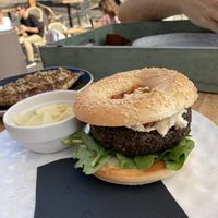 Mushrooms bagel burger  at Tropical Soul in Gran Canaria