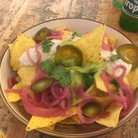Nachos with vegan cheese at Tropical Soul in Gran Canaria