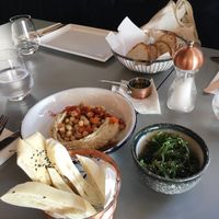 Hummus and pitta at Hammett's Gastro Bar in Sliema