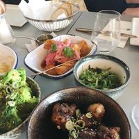 Cauliflower wings, fried cassava, wakame and broccoli salad at Hammett's Gastro Bar in Sliema