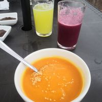 Soup as a starter at Mahavan in Armenia