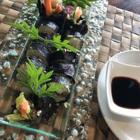 Vegan sushi (comes with soy sauce and mayo, doubt the mayo is vegan)  at Kayun in Ubud