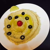 Tasty hummus at Pomodoro in Vientiane