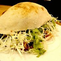 Humungous falafel at Pomodoro in Vientiane