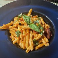 Vegan pasta  at Karma in Santorini
