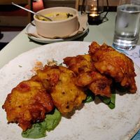 Tomato fritters at Karma in Santorini